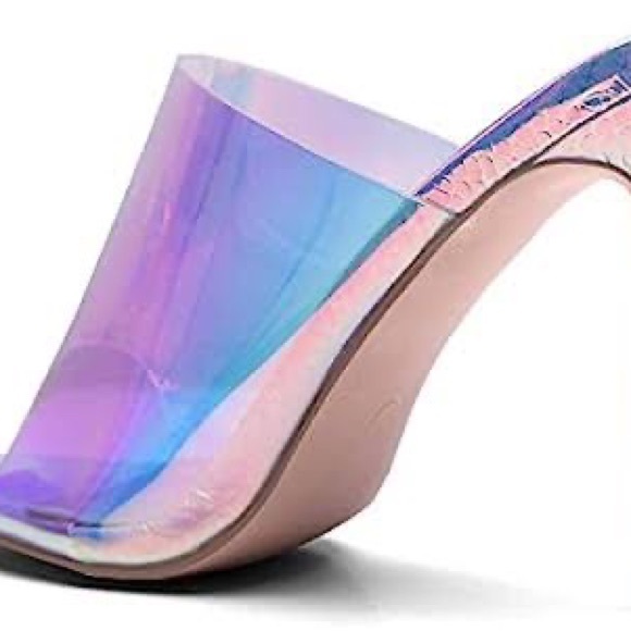✨Holographic Mermaid/Snakeskin Iridescent Heels✨🐍8.5 ✨AZALEA WANG✨NEW, SOLD OUT - Picture 5 of 15